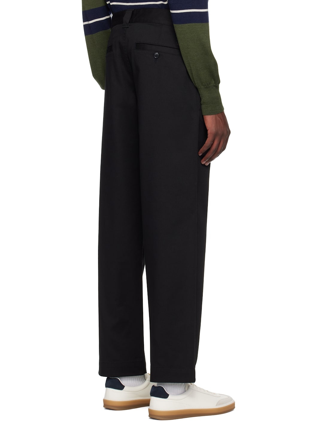 Black Logo Patch Trousers - 3