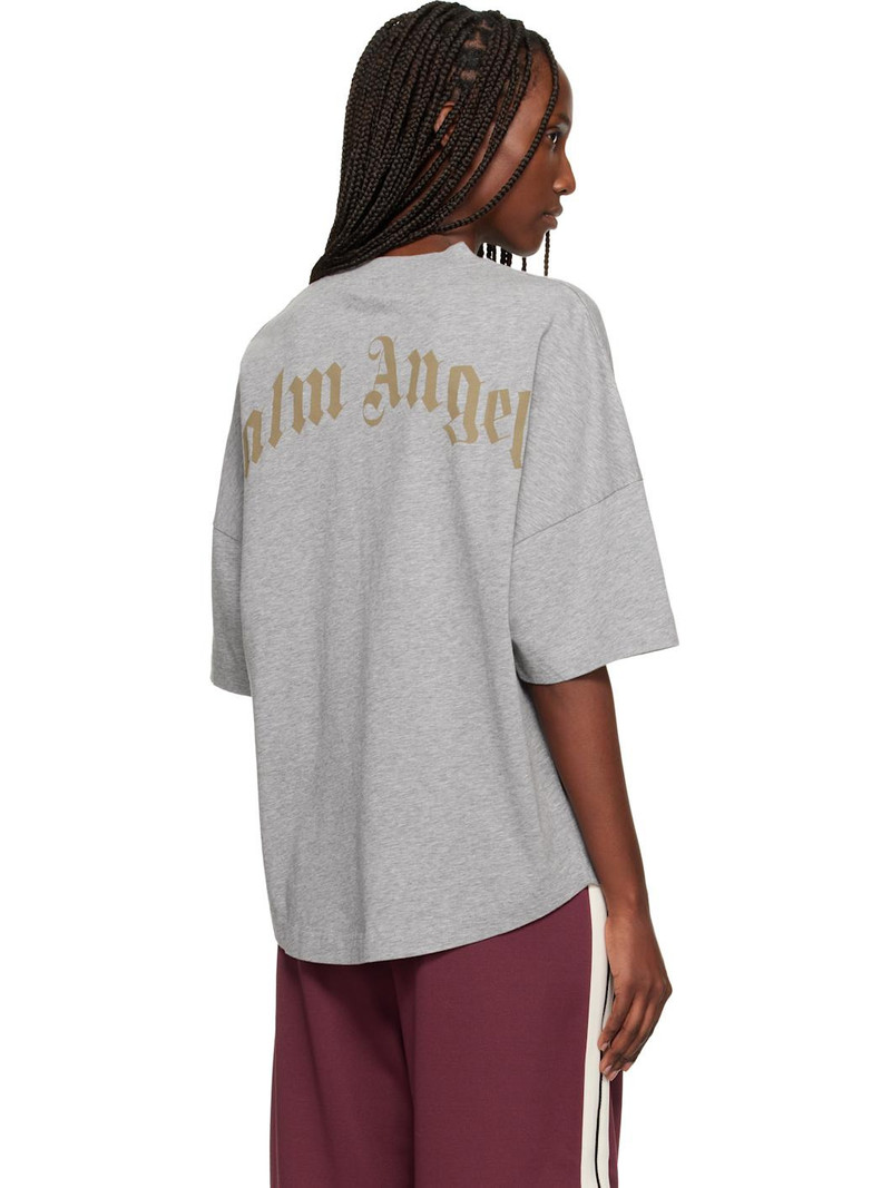 Gray Curved Logo Collar Over T-shirt 3