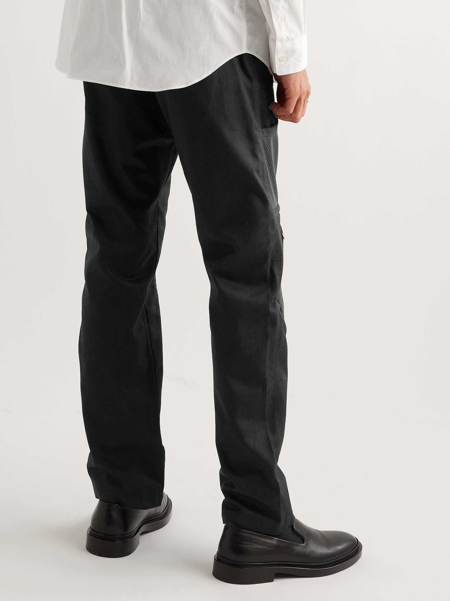Straight-Leg Mesh-Panelled Cotton-Twill Cargo Trousers - 4