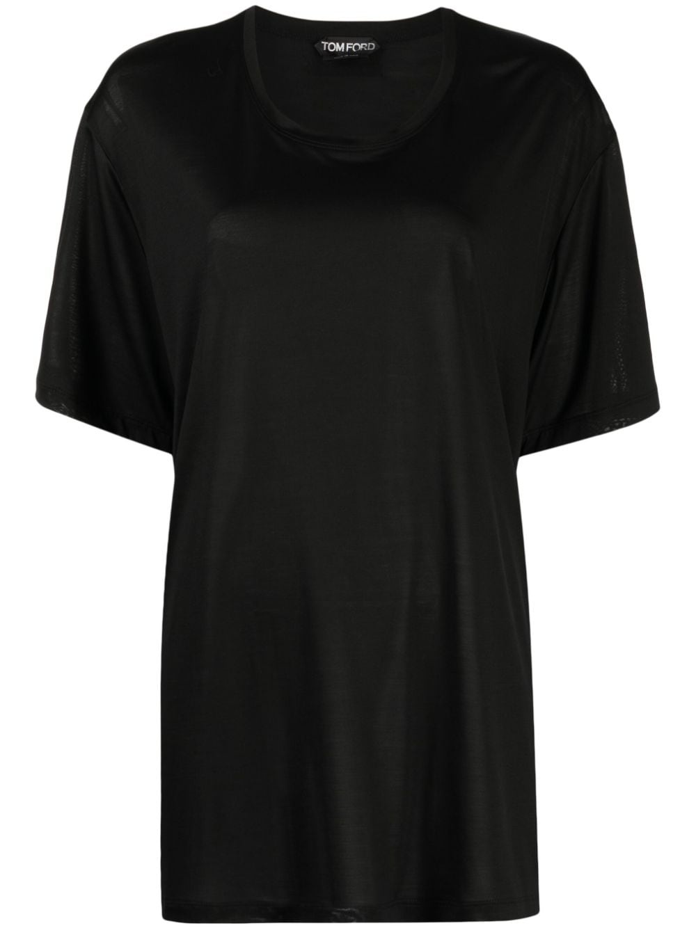 short-sleeved silk T-shirt - 1