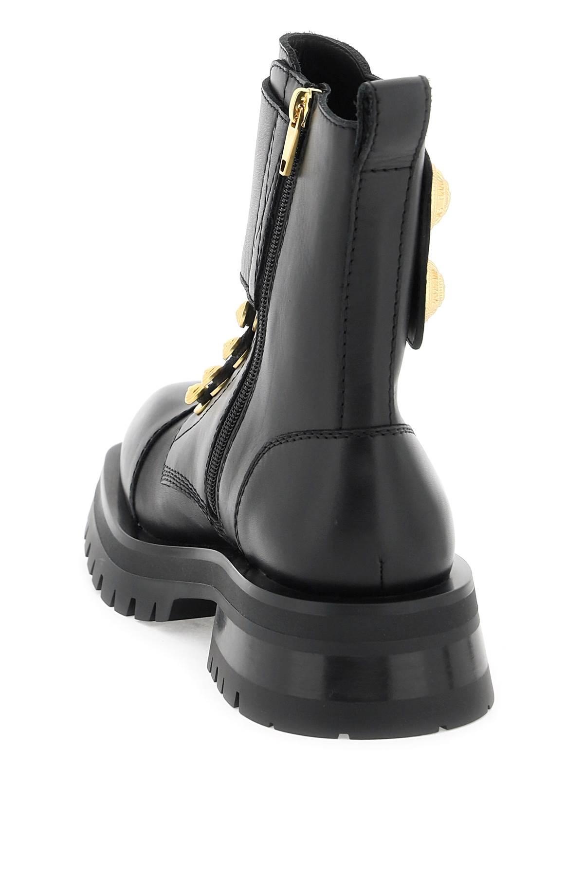 Balmain Leather Ranger Boots With Maxi Buttons - 2