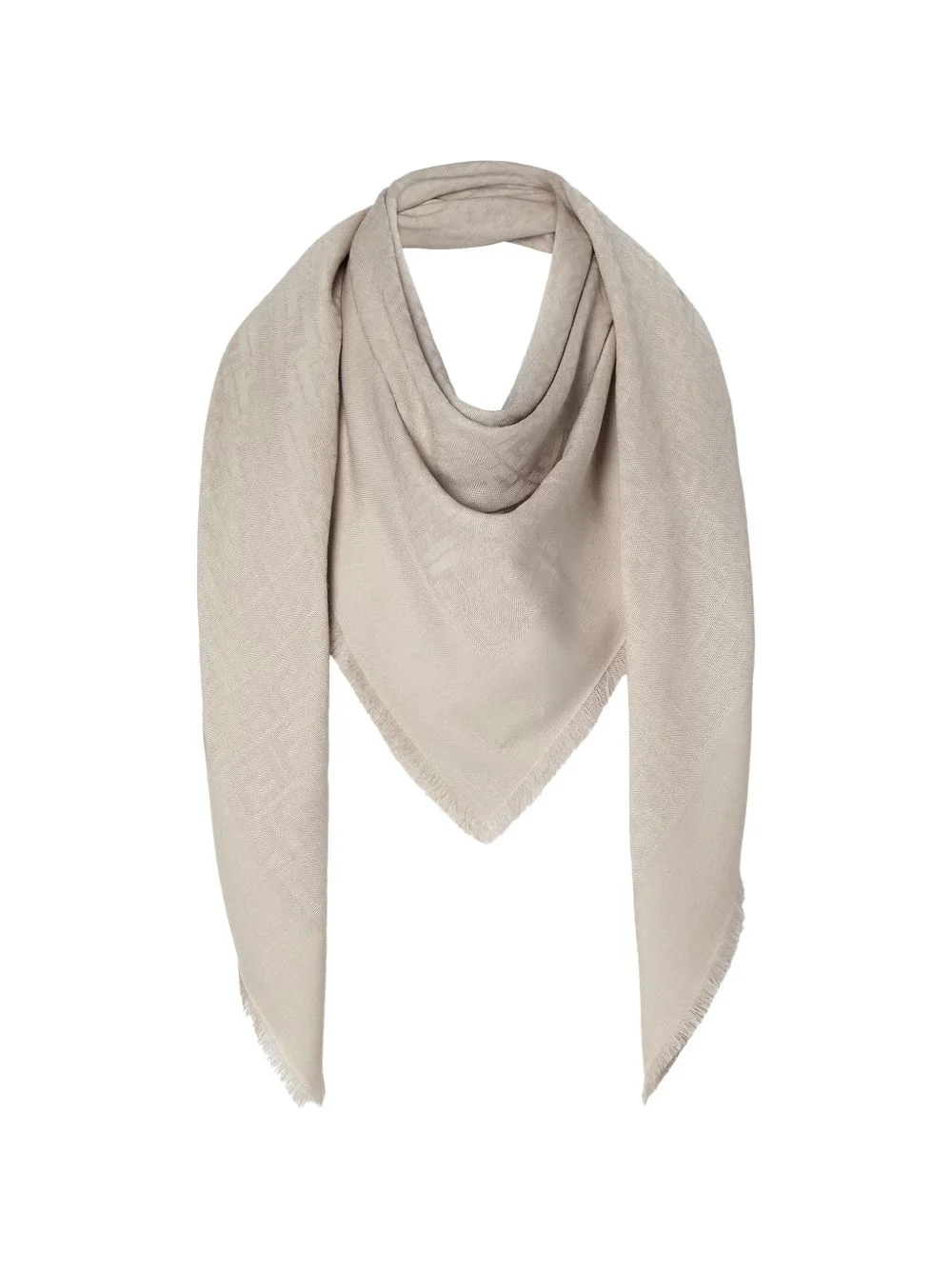FF-logo frayed shawl - 1