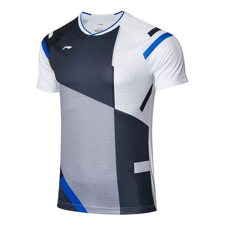 Li-Ning Badminton Training T-shirt 'White Black' AAYR011-1 - 1