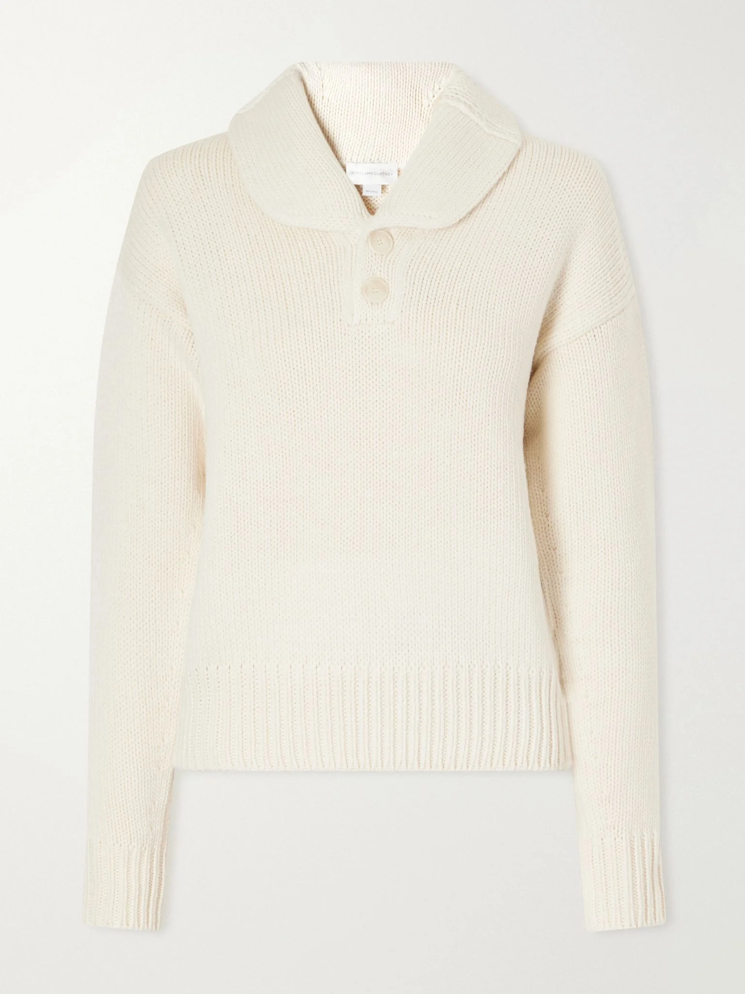 Wool and Brewed Protein™ by Spiber-blend sweater Cream - 1