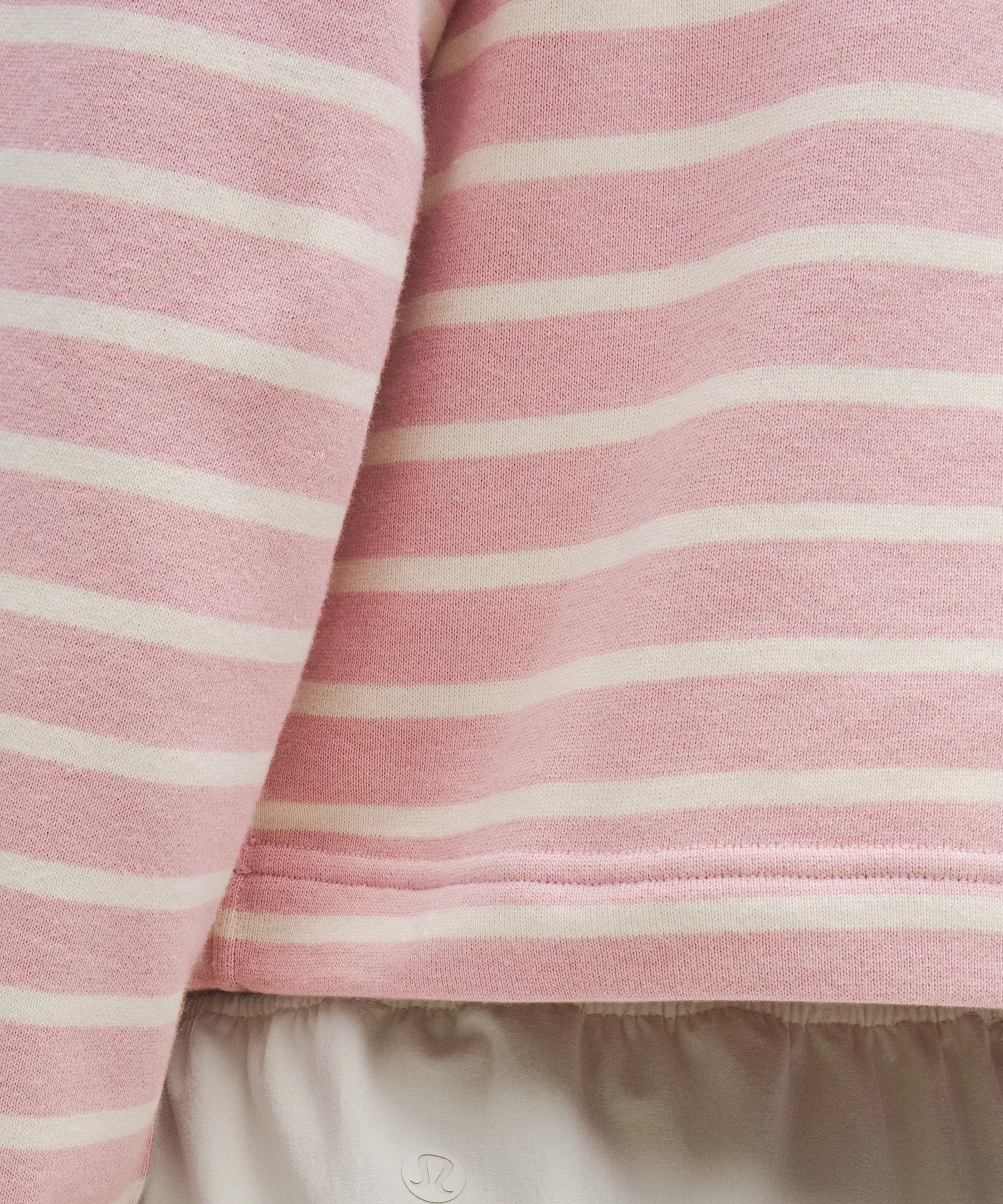 Cotton French Terry Cropped Half Zip - 5