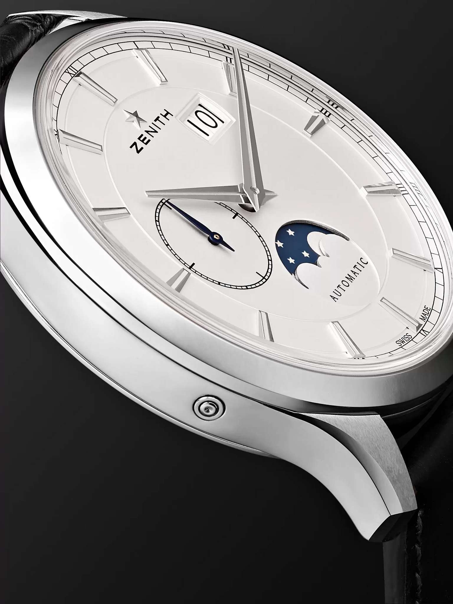 Elite Moonphase 40mm Stainless Steel and Alligator Watch, Ref. No. 03.2143.691/01.C498 - 6