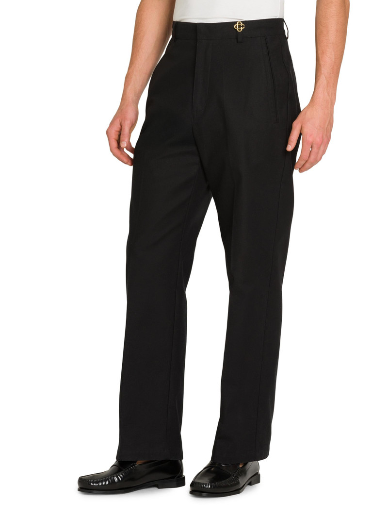Men's Stretch-Cotton Mid-Rise Straight-Leg Chinos - Black 4