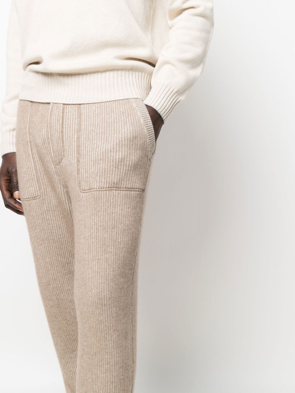 cashmere ribbed joggers - 5