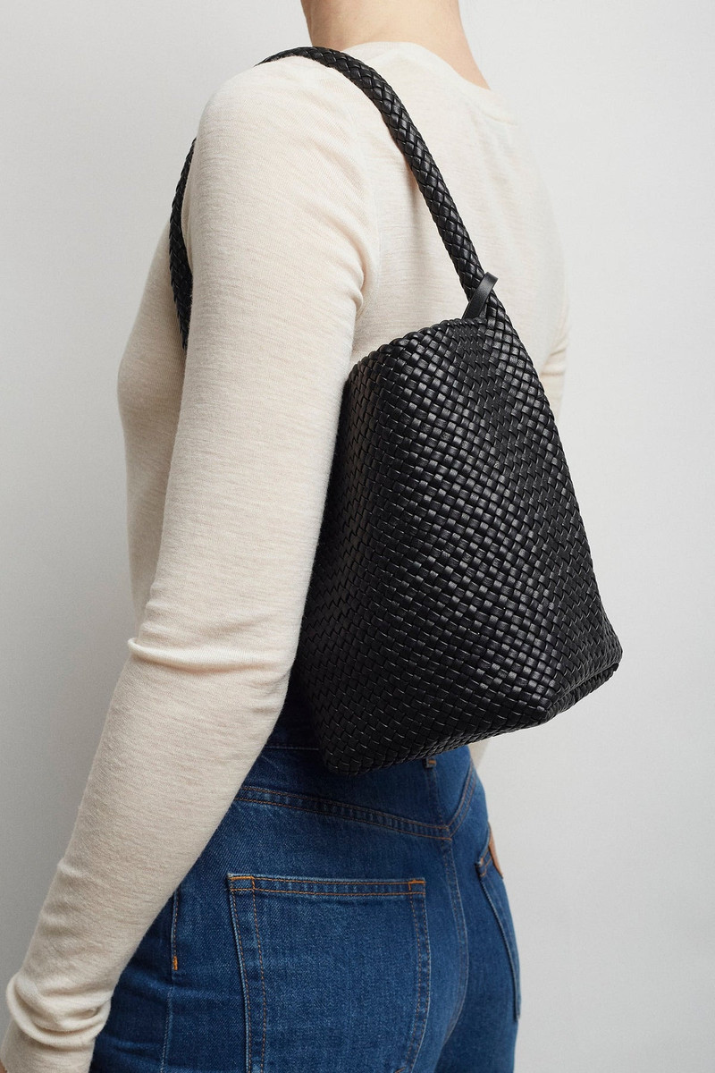 The Row Small woven N/S tote bag outlook