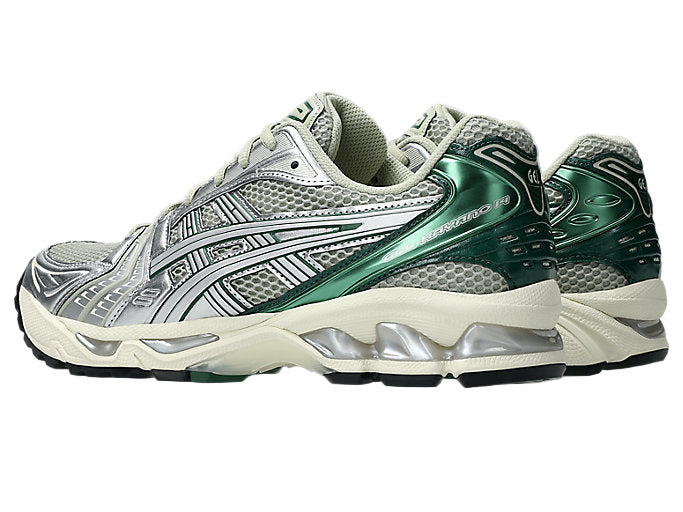 GEL-KAYANO 14 SNEAKERS (DRIED LEAF GREEN/PURE SILVER) - 4