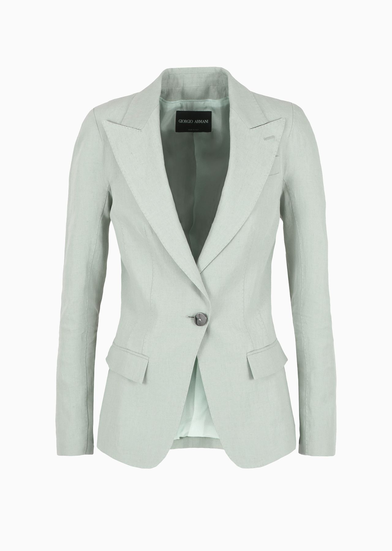 Single-breasted linen jacket - 1