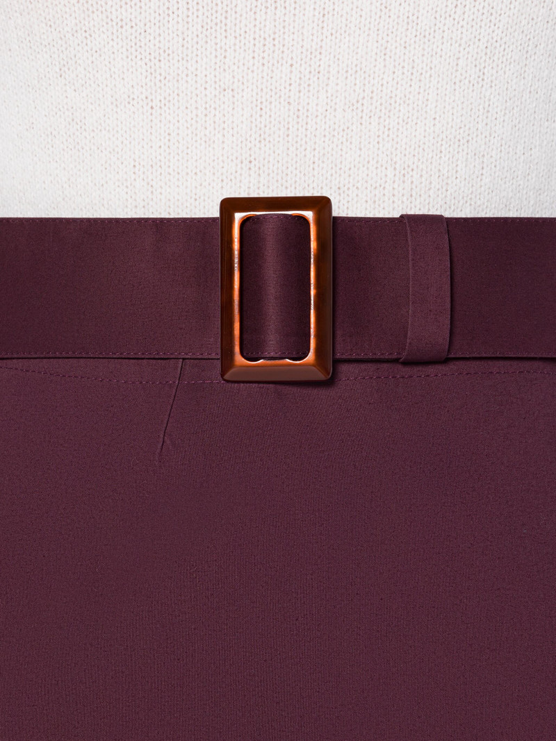 SEEMA BURGUNDY BONDED COTTON SKIRT 6
