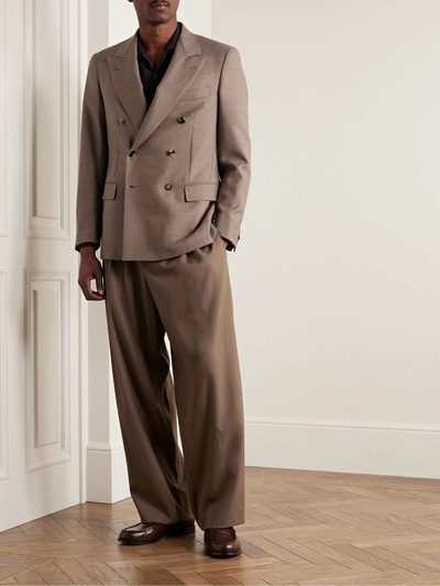 Loro Piana Double-Breasted Virgin Wool-Twill Suit Jacket outlook