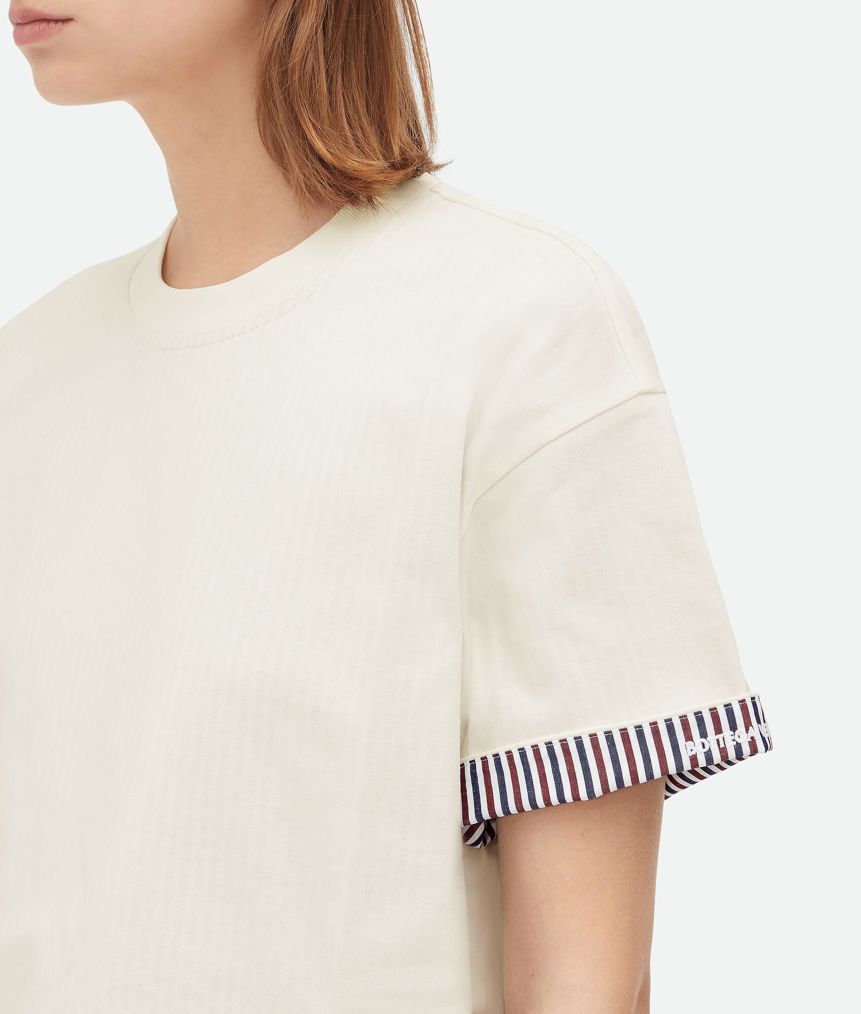 Double Layer Striped Cotton T/Shirt - 4