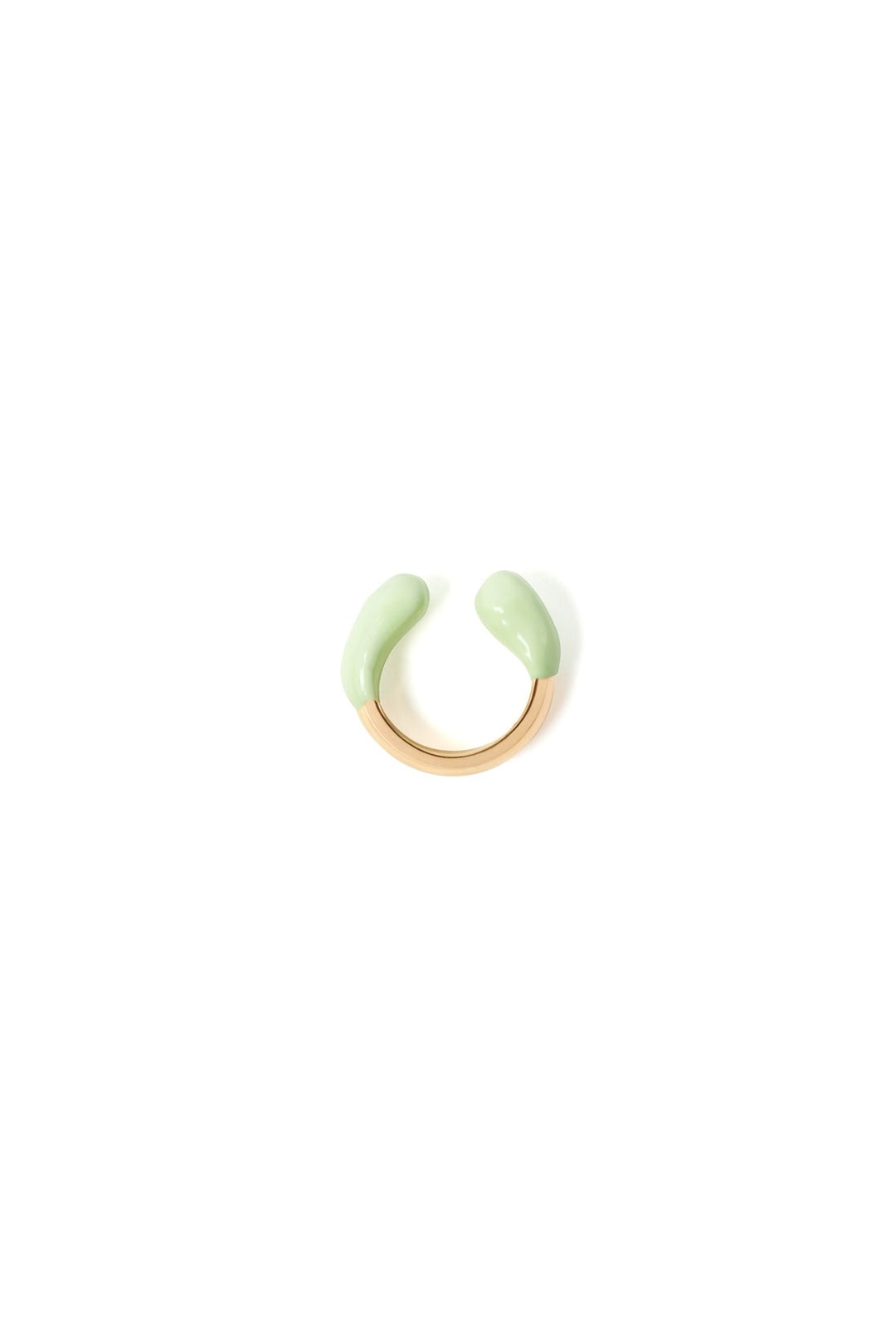 RUBBERIZED RING GOLD / light green - 1