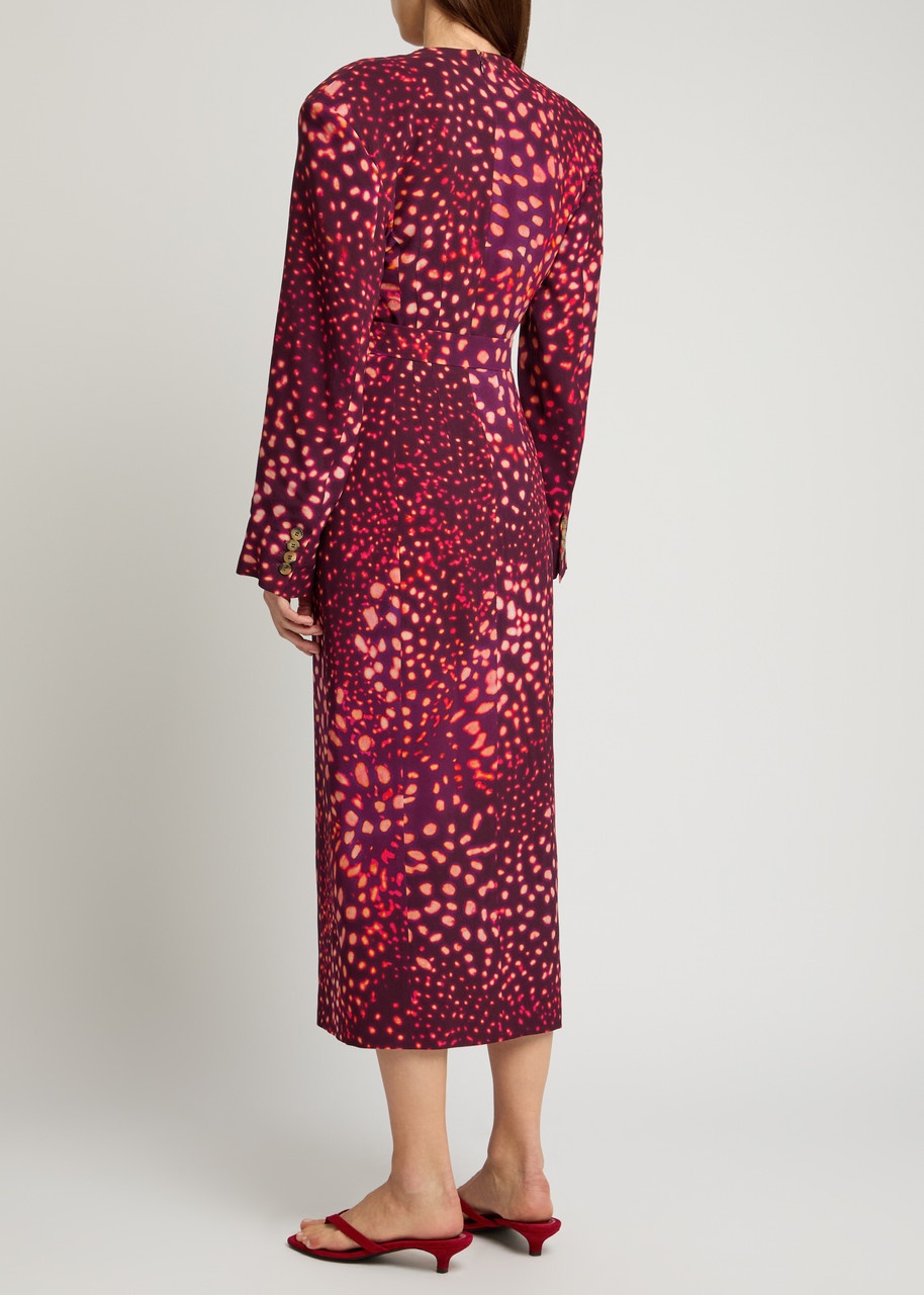 Dries Van Noten Dohana Belted Printed Midi Dress - 3