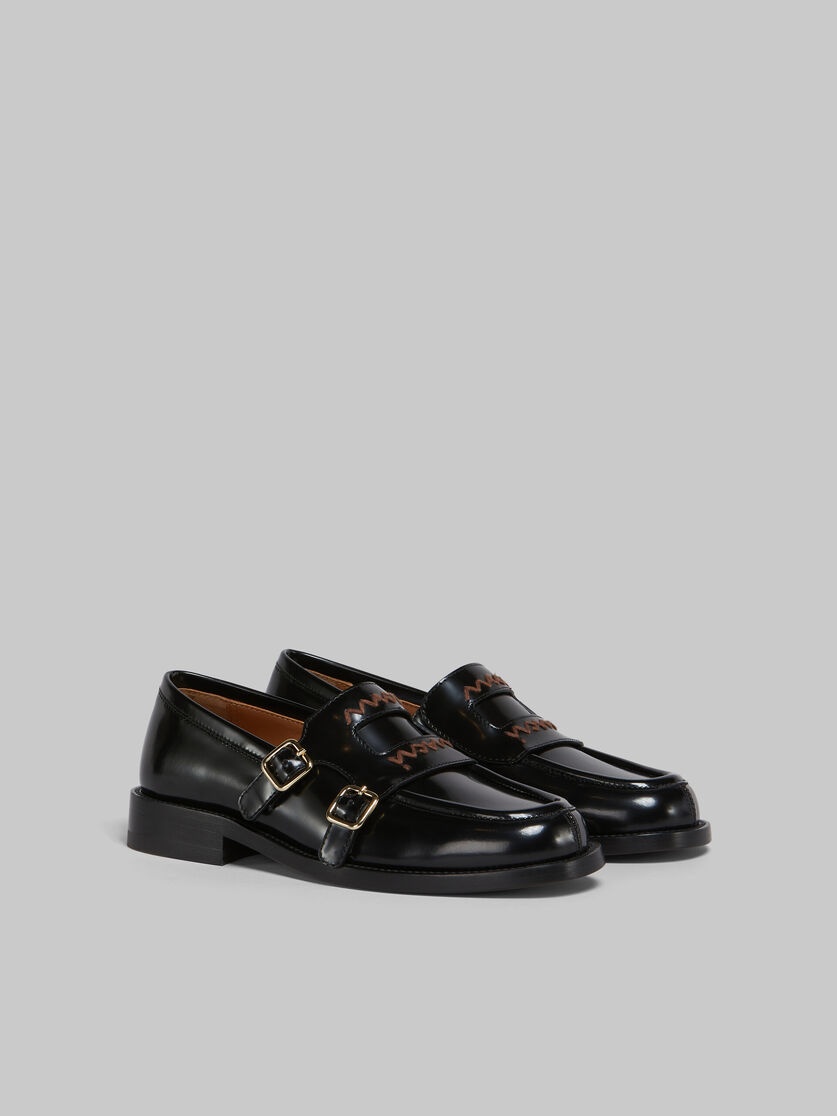 【関税込み】Marni ホワイト Bambi 3.0 ダブルバックル ミュール White leather Bambi 3.0 loafer with double buckle | Marni