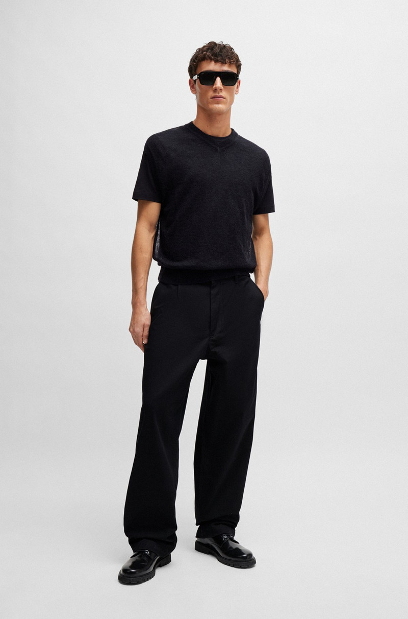 BOSS REGULAR-FIT SLEEVELESS SWEATER IN A TRANSLUCENT KNIT outlook