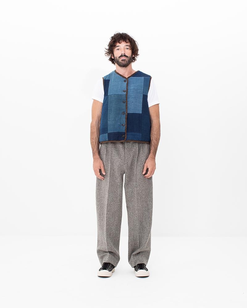 CROCHET KNIT VEST (N.D.) BROWN - 7