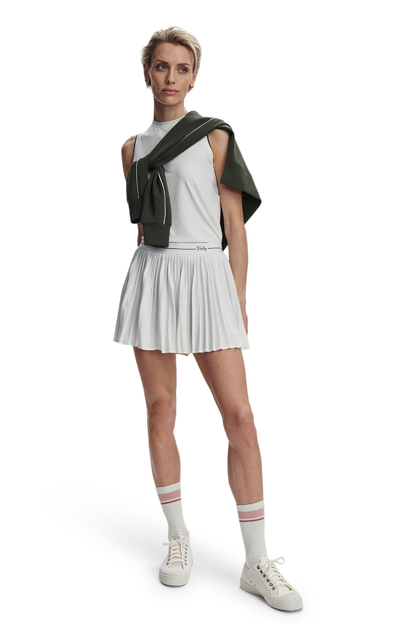 Varley Clemency Pleated Skort in White at Nordstrom - 6