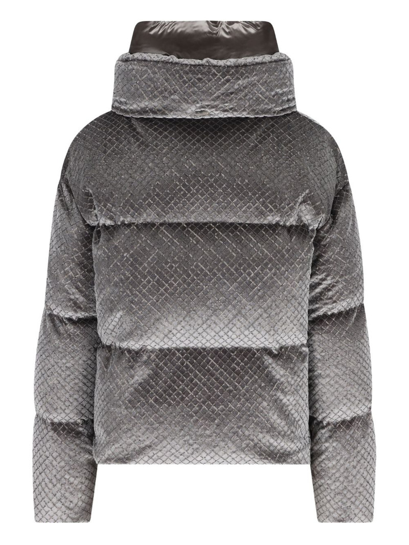 Herno sequin high-neck jacket outlook