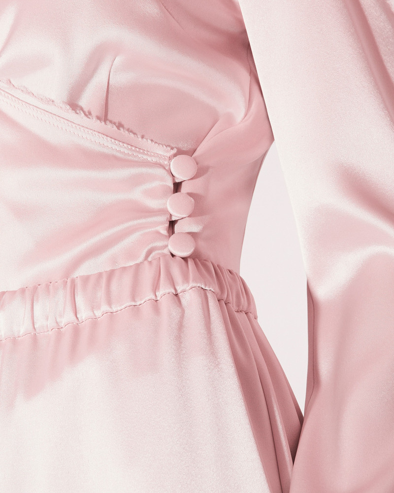 NICOLA - Slip satin skirt - Rosewater 5