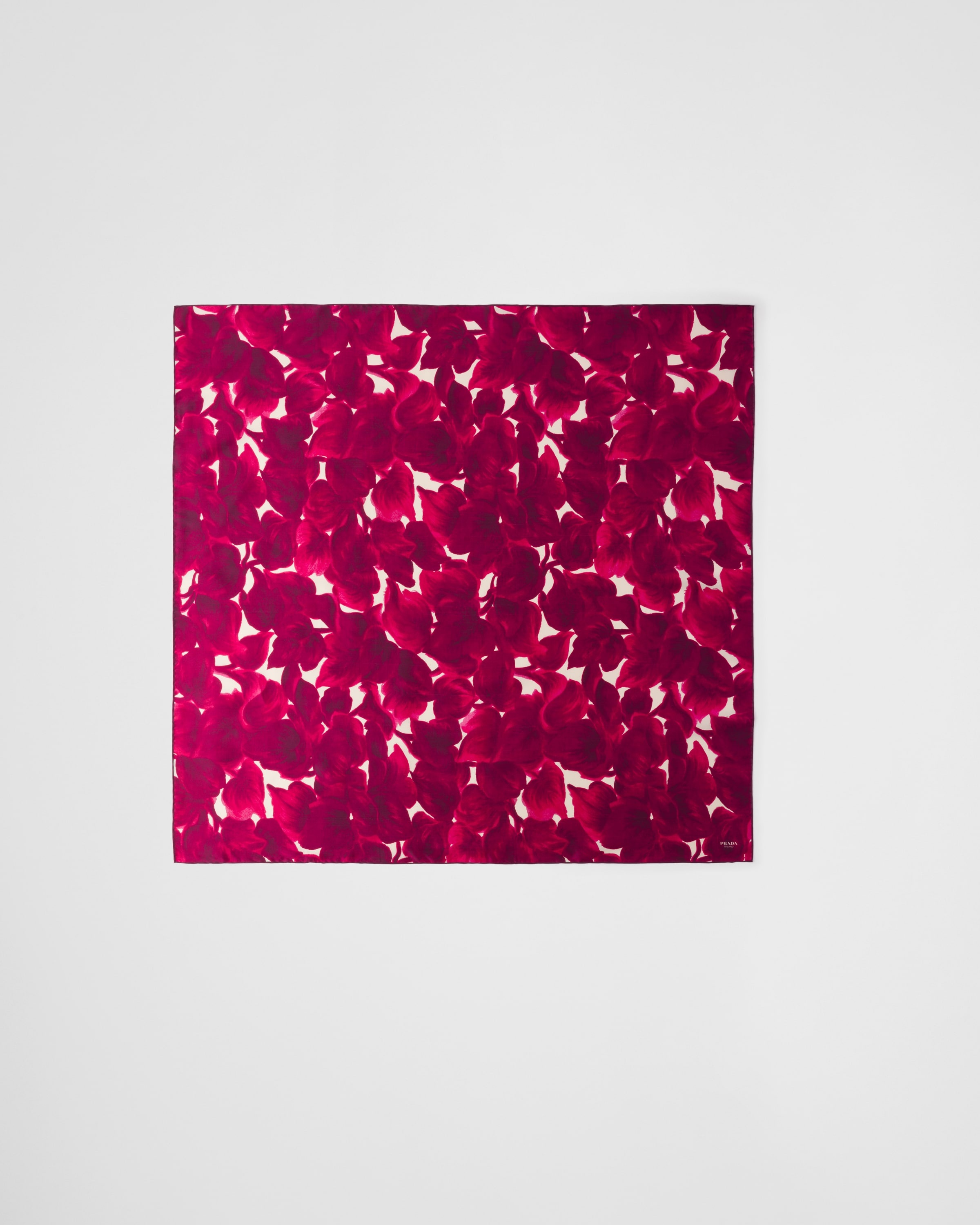 Printed silk shantung scarf - 3