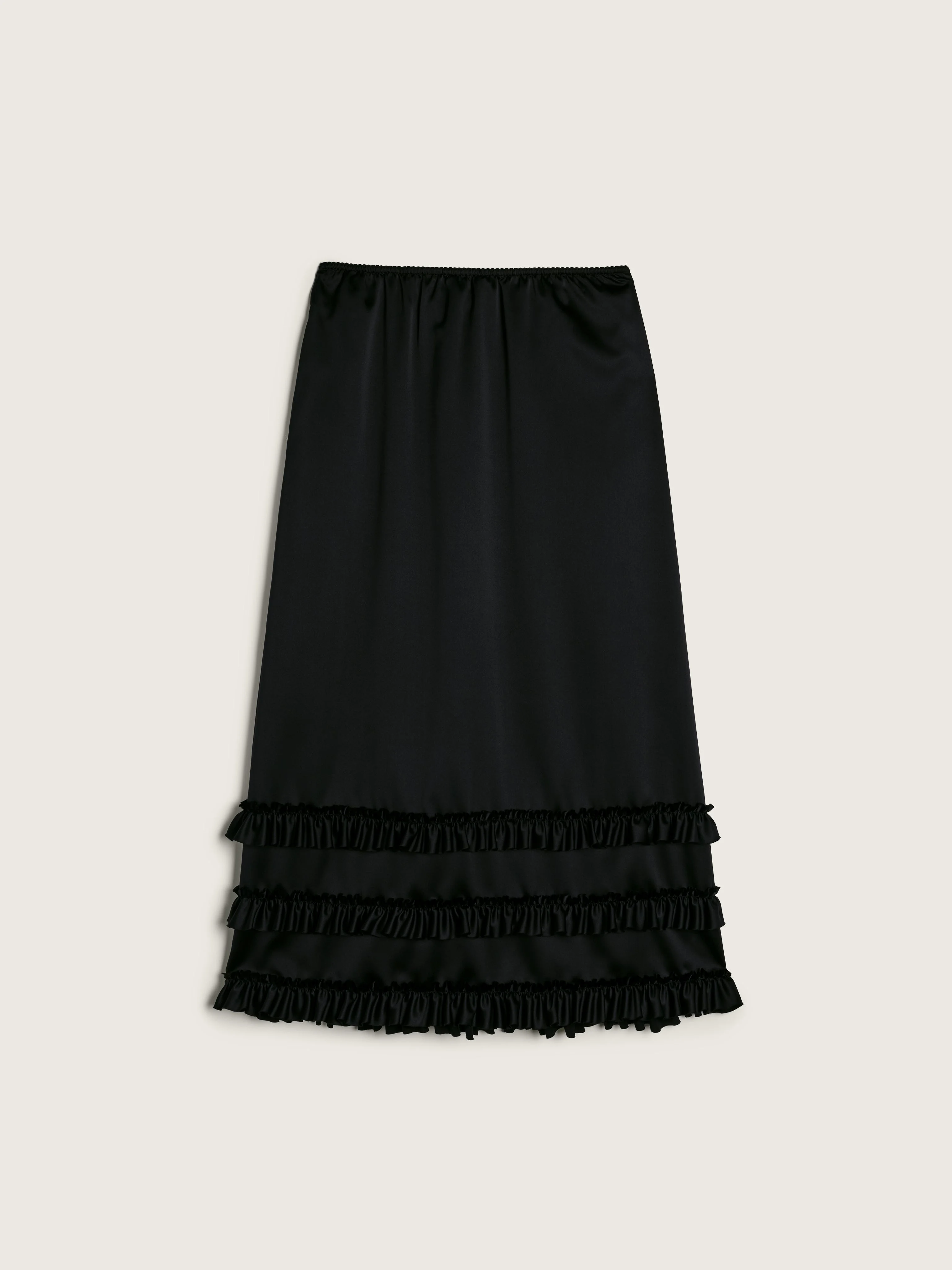 Ruffle Frill Hem Easy Skirt - 1