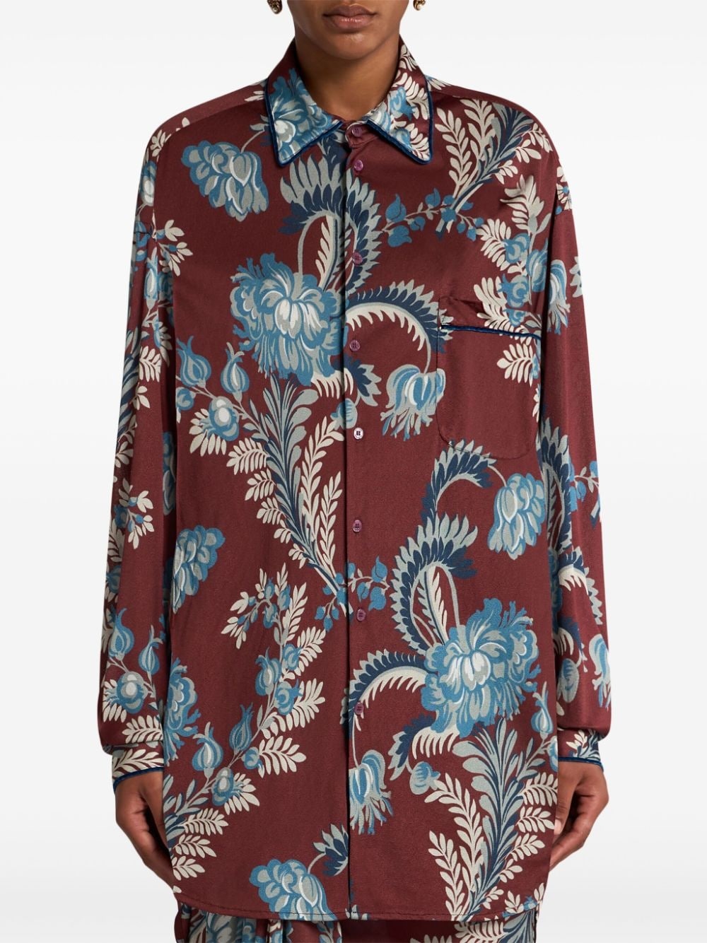 floral-print shirt - 3
