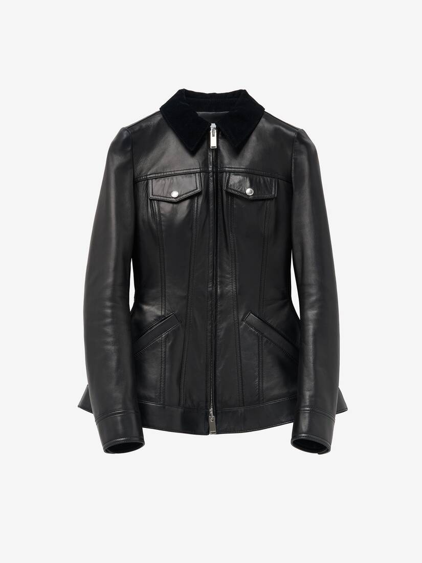 Peplum Leather Jacket - 3