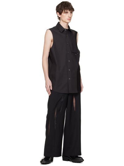 FENG CHEN WANG Black Sleeveless Shirt outlook