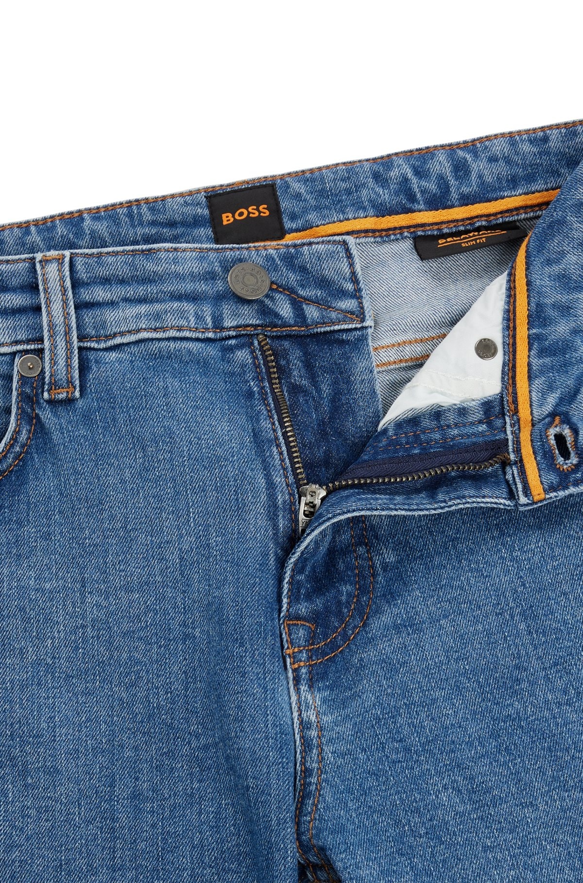 DELAWARE SLIM-FIT JEANS IN BLUE STRETCH DENIM - 6