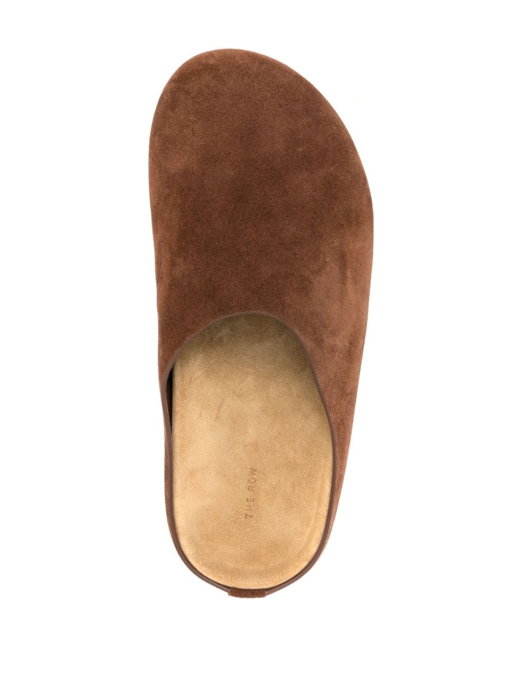 round-toe suede mules - 4