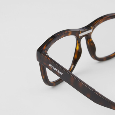 Burberry Logo Detail Square Blue Light Glasses outlook