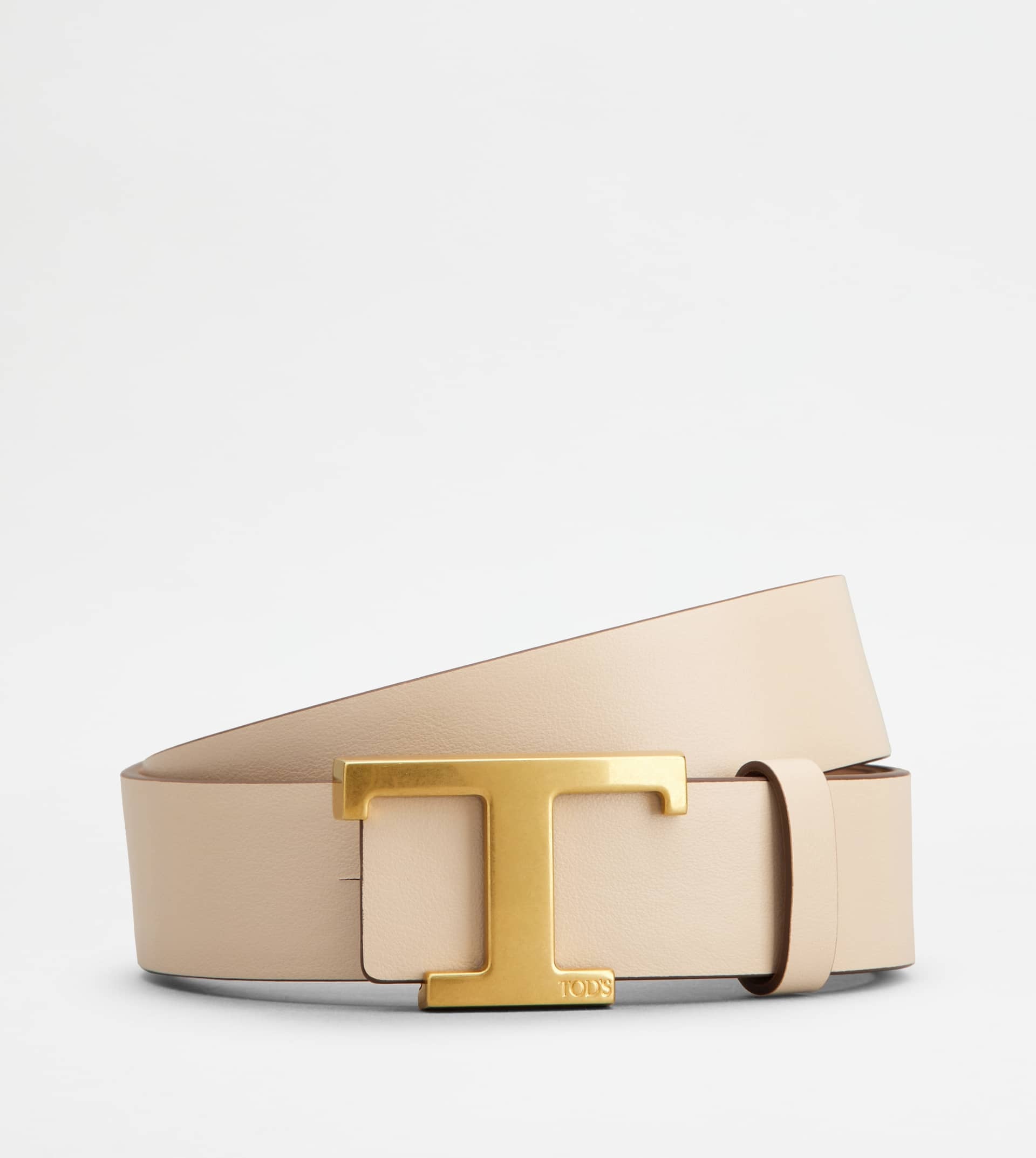 T TIMELESS REVERSIBLE BELT IN LEATHER - BROWN, NATURAL - 1