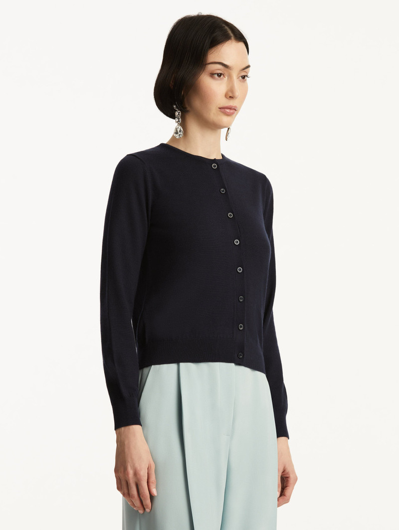 Oscar de la Renta WOOL-BLEND CARDIGAN outlook