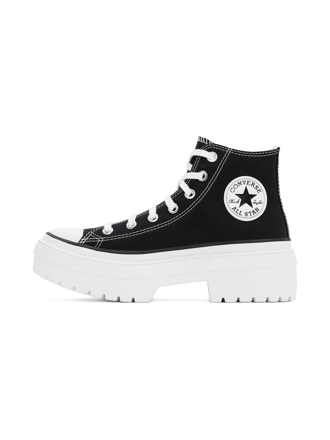 Black Chuck Taylor All Star Lugged Platform Sneakers - 3