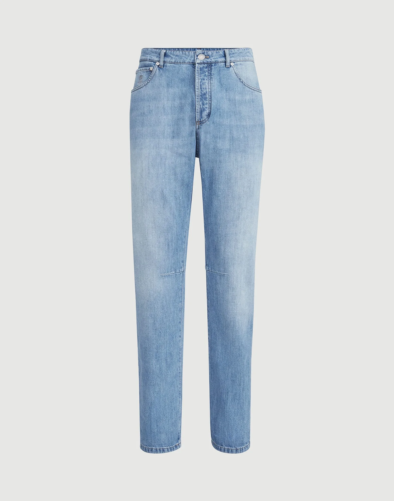 Lightweight denim five-pocket trousers - 1