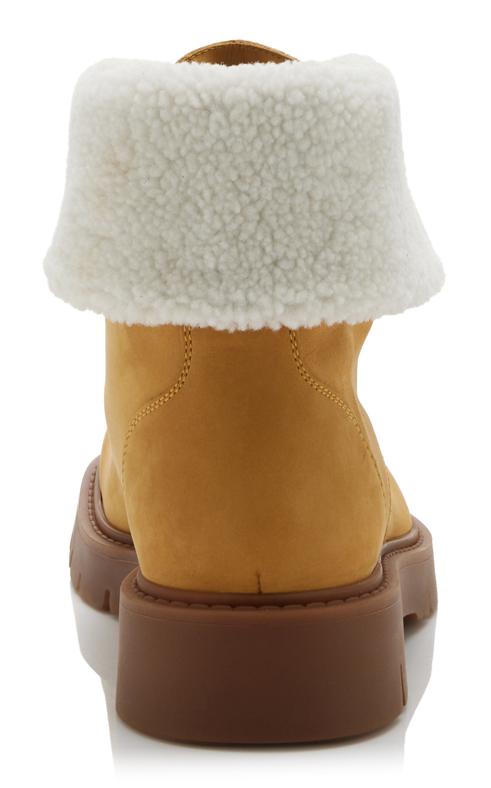 Haddock Shearling-Lined Nubuck Ankle Boots tan - 6