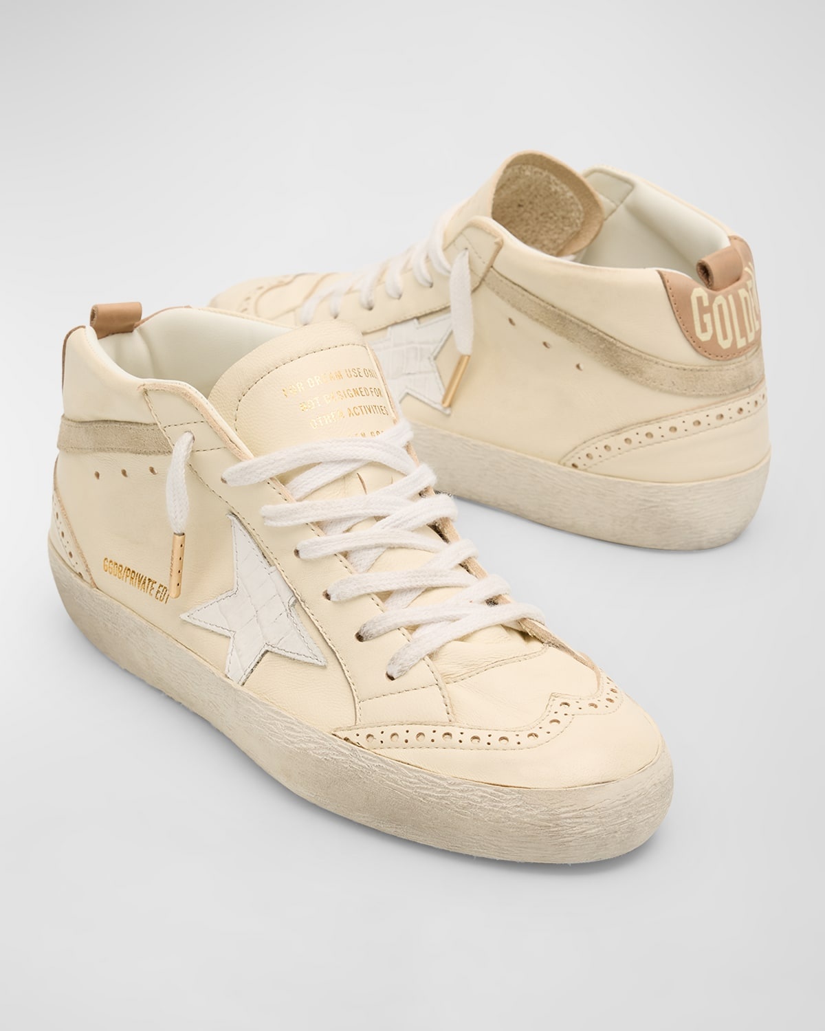 Midstar Mixed Leather Mid-Top Sneakers - 8