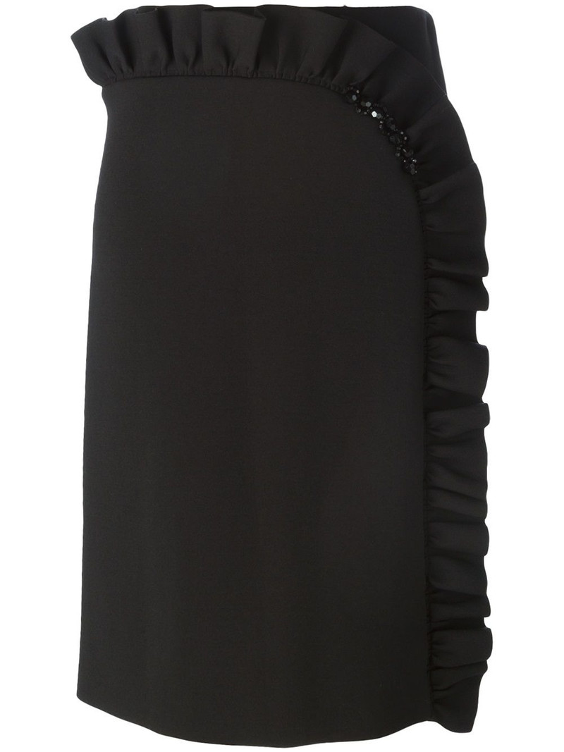 frilled straight skirt 1