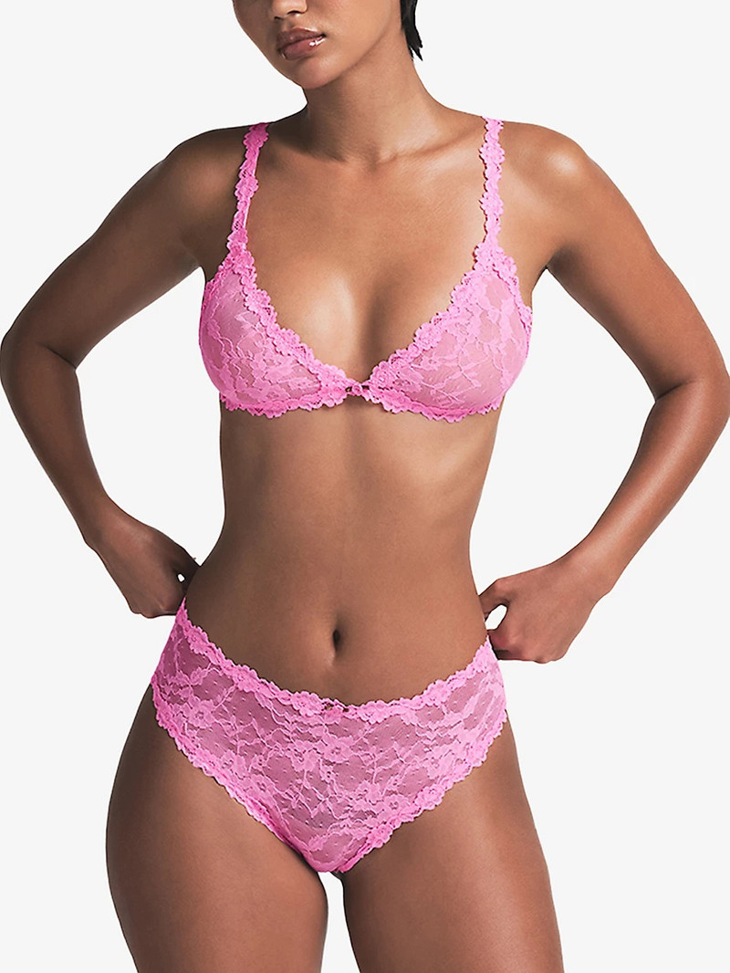 SKIMS Sheer Floral Stretch-Lace Briefs outlook
