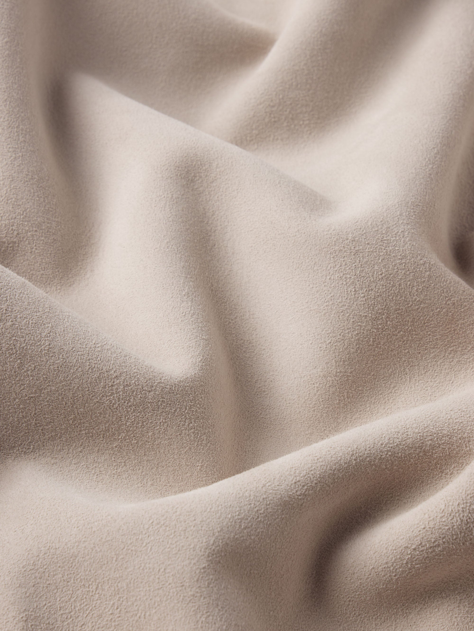 Suede Overshirt in Stone Beige - 3