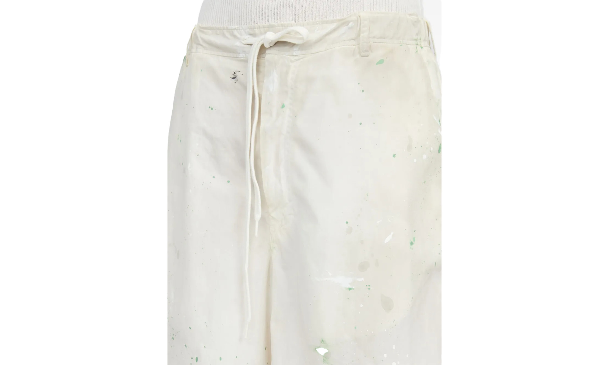 Paint Splatter Cargo Pants "White" - 2