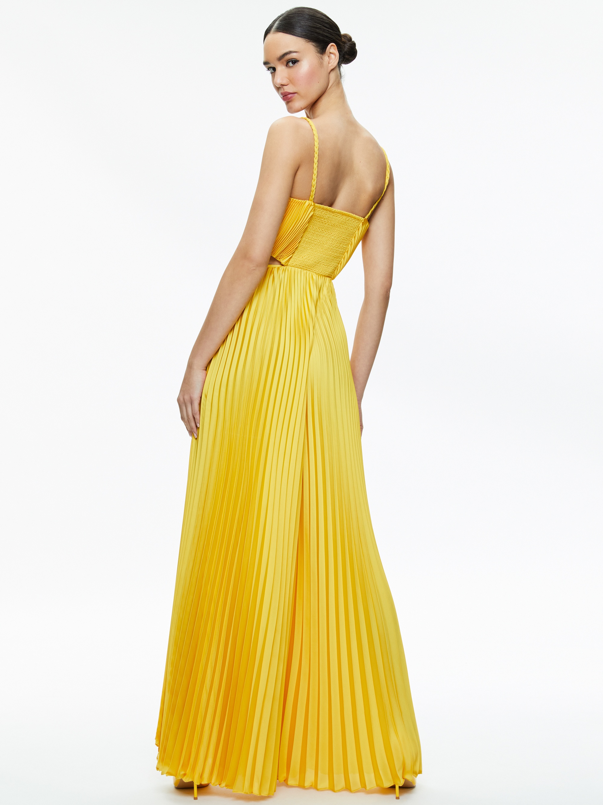 POWELL PLEATED WIDE LEG CUTOUT JUMPSUIT - 2
