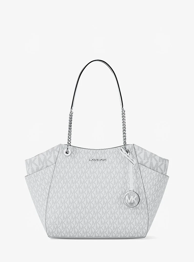 Jet Set Large Signature Logo Shoulder Bag - 1