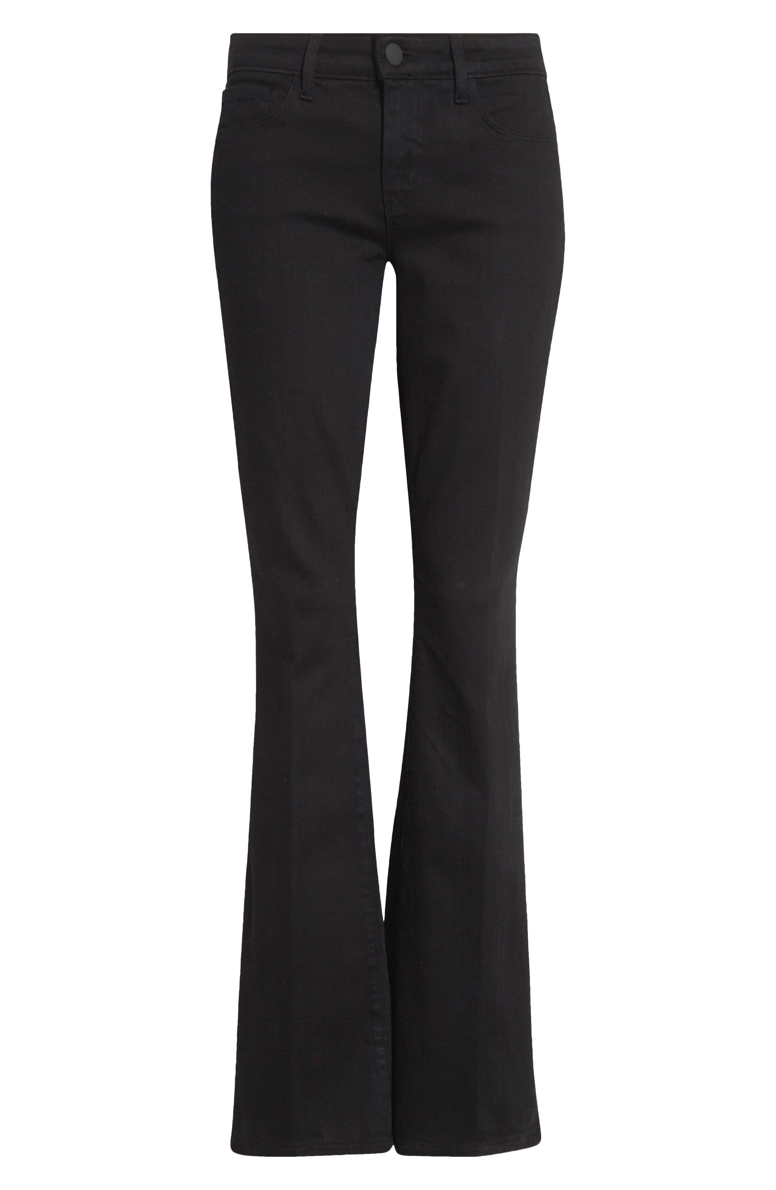L'AGENCE Cara Low Rise Bootcut Jeans in Noir at Nordstrom - 6