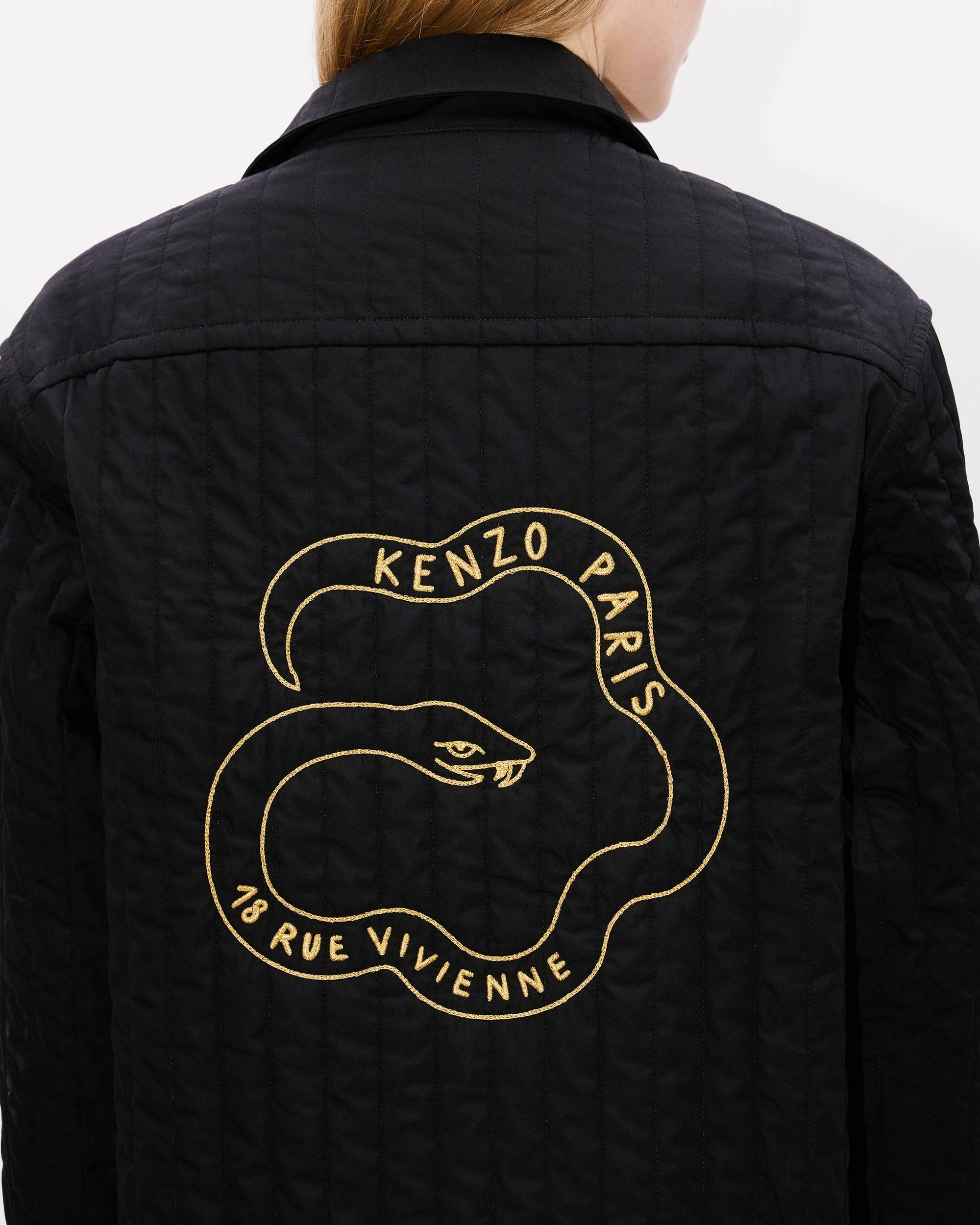 'Lunar New Year' genderless quilted padded overshirt in cotton poplin - 7