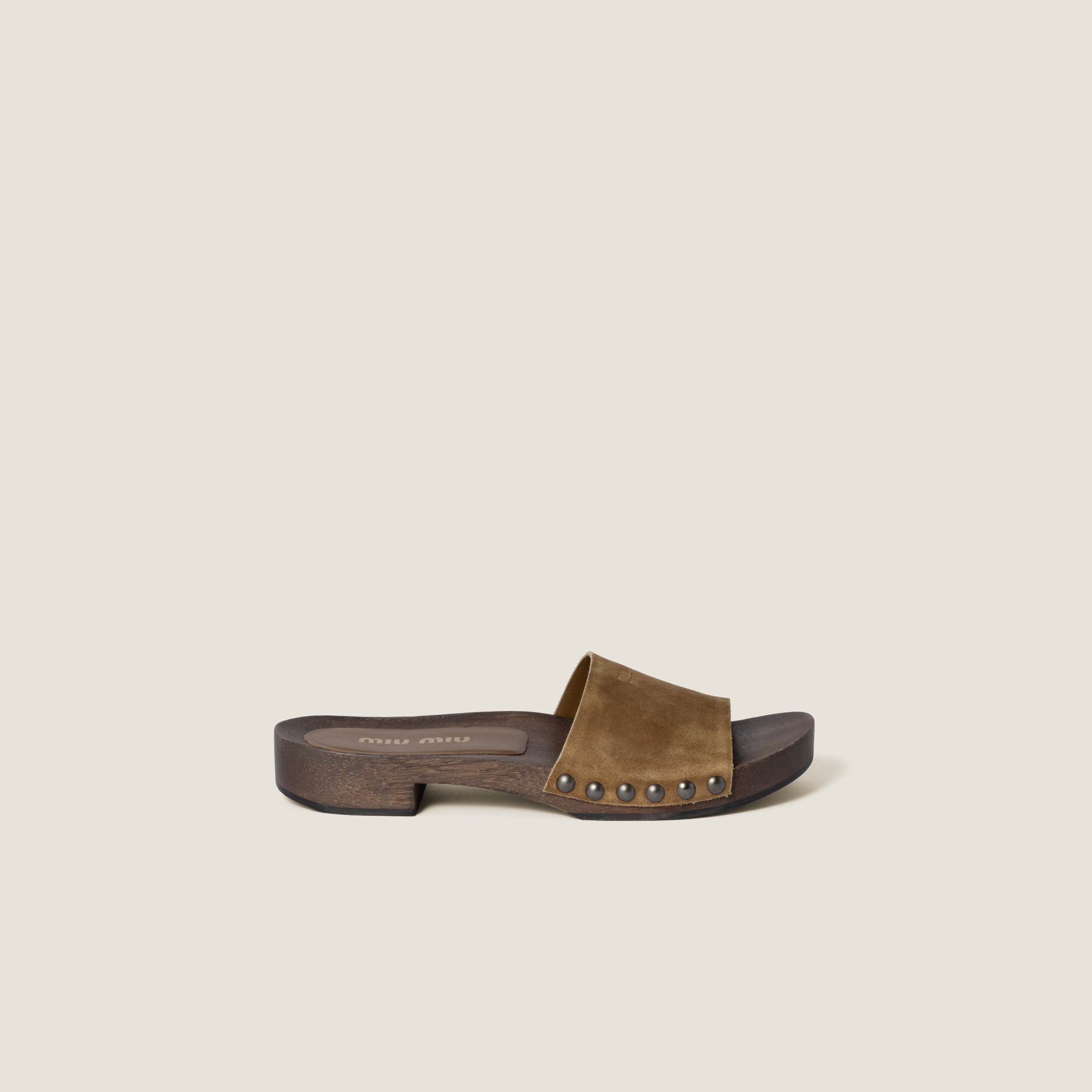 Faded suede clogs - 2