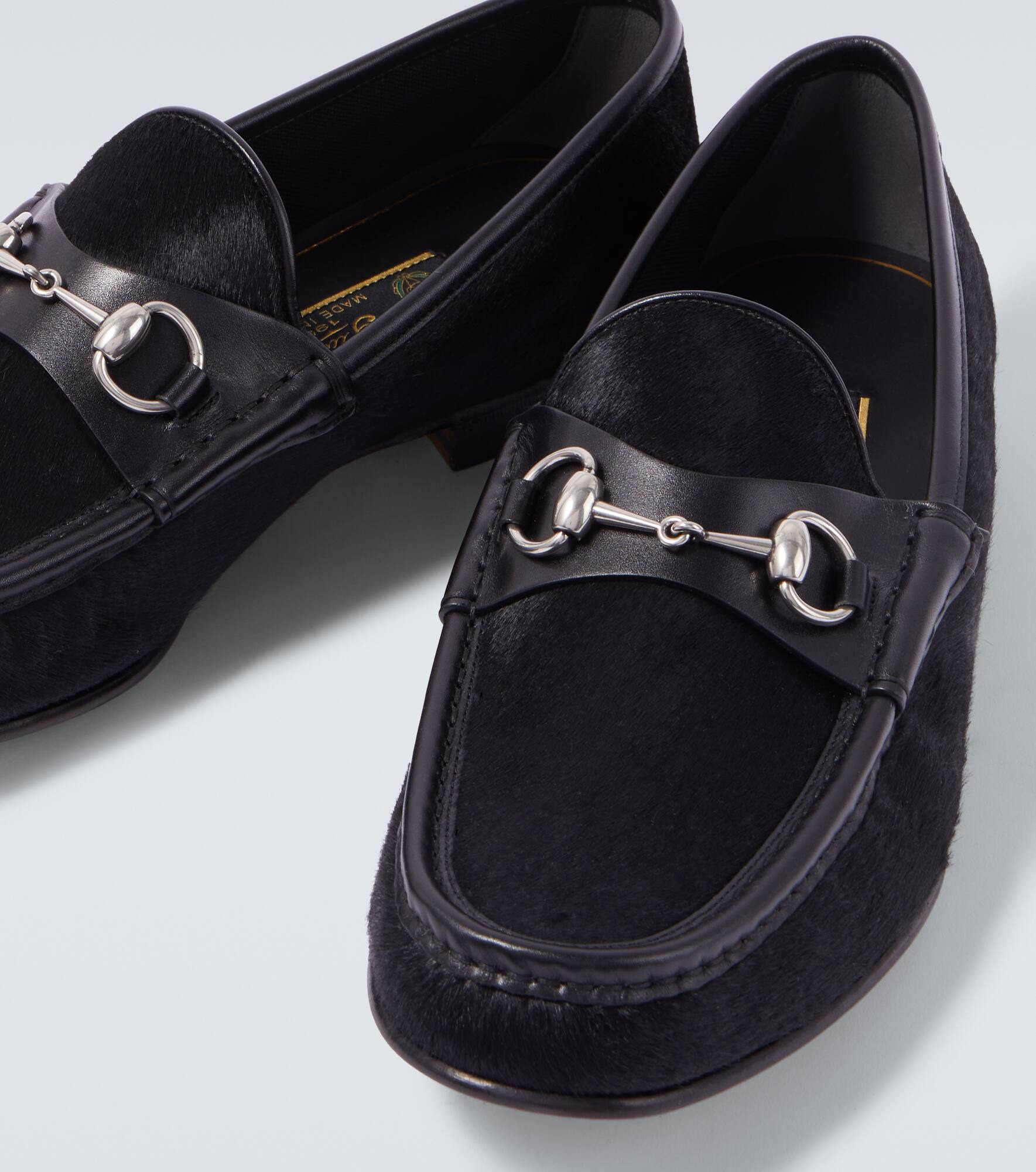 Horsebit calf hair loafers - 3
